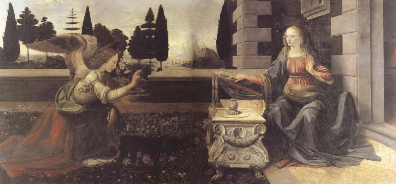 Leonardo  Da Vinci The Annunciation Sweden oil painting art